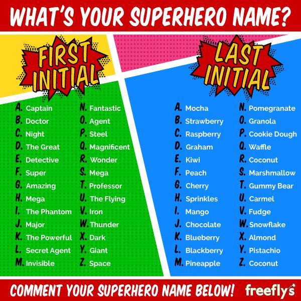 What's your superhero name - teachComputing